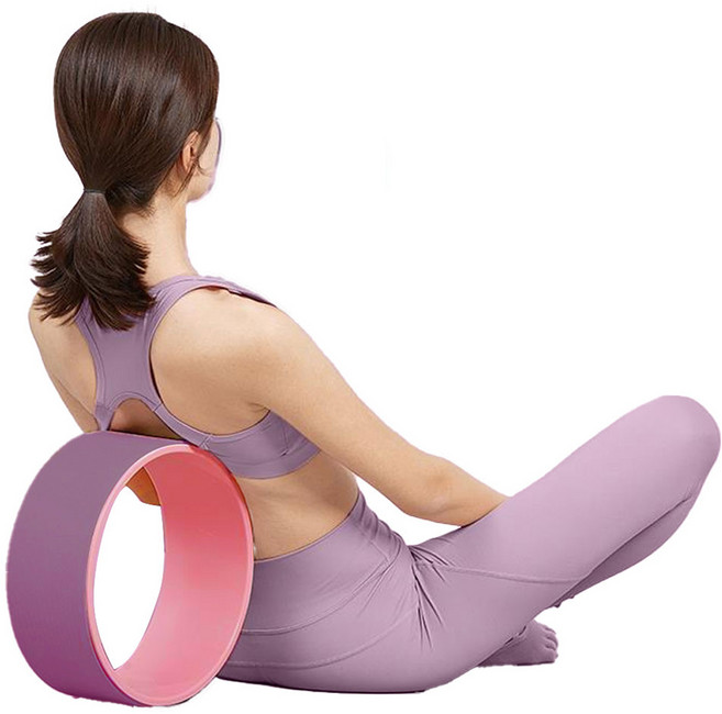 사비나 논슬립 요가 롤링 스트레칭휠, 퍼플, 1개