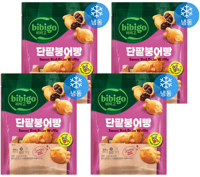 비비고 단팥붕어빵 (냉동), 300g, 4개