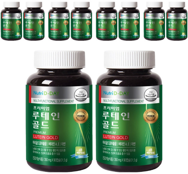 Nutri D-DAY Premium葉黃素補充膠囊, 90錠, 10個