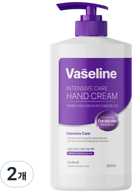 메르헨트 바세린 인센시브 케어 대용량 핸드크림, 2개, 500ml