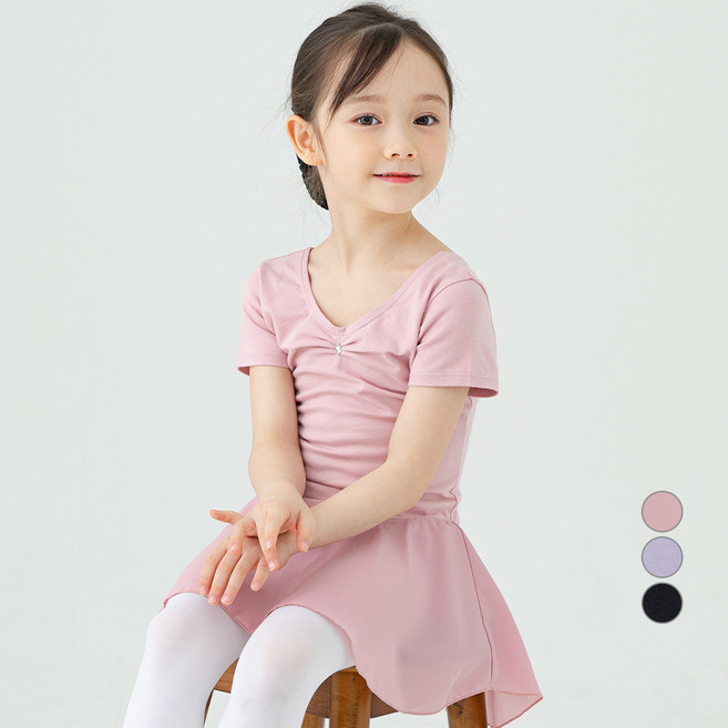 LollyTree 兒童短袖雪紡芭蕾舞衣