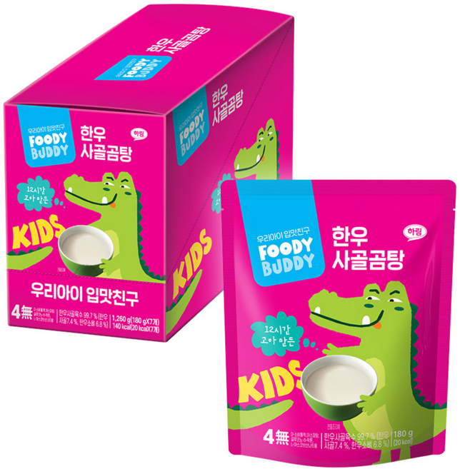 푸디버디 한우 사골곰탕, 180g, 7개