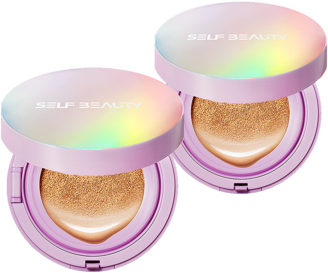 셀프뷰티 유니콘 오로라 광채 쿠션 SPF50+ PA+++ 본품 15g, 23호 내추럴베이지, 2개