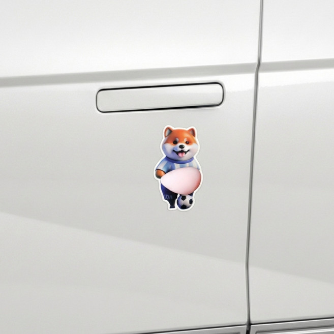 오토크루 말랑뱃살 강아지 충격방지 문콕 패드 축구 시바견, 2개, 혼합색상