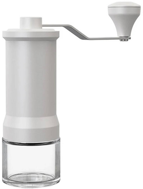 Cooksy 家用小型咖啡研磨機 咖啡豆手磨機 手磨豆機/磨粉機 16.5 x 9 x 6.3cm, 白色, 1個