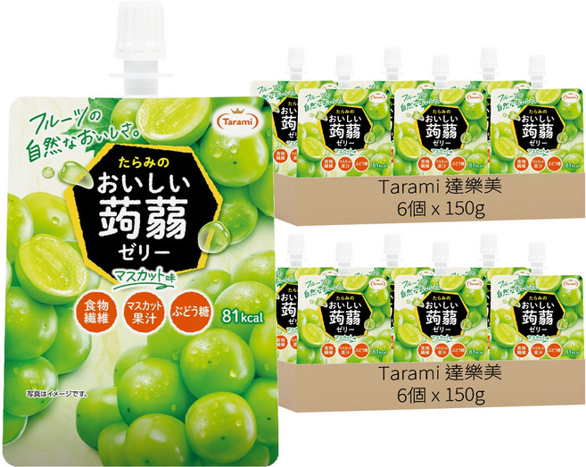 Tarami 達樂美 吸果凍 白葡萄, 150g, 12個