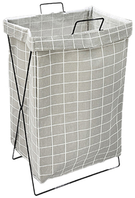 마메 홈 패브릭 접이식 세탁 빨래바구니 분리수거함 50L, 그레이
