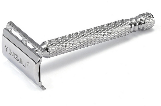 코메리 클래식 안전 양날 면도기 금속 실버 B0595, 1개입, 1개