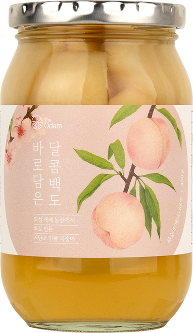 더오담 바로담은 달콤 백도, 1개, 450g