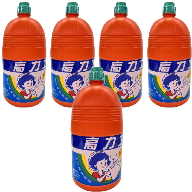 高力士 漂白水, 4kg, 5桶