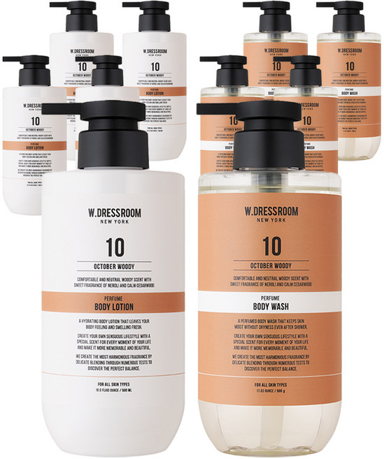 더블유드레스룸 퍼퓸 바디워시 + 바디로션 10 옥토버우디, 5세트