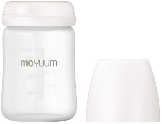 모윰 안심코팅 노꼭지 유리 젖병 단품, 화이트, 150ml, 1개
