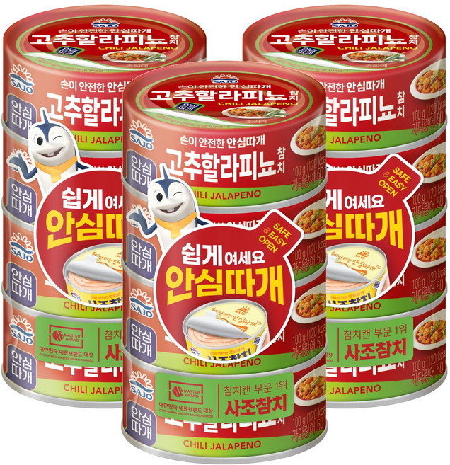 사조 고추할라피뇨 참치, 100g, 12개