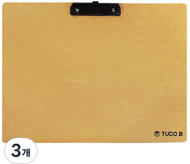 투코비 나무 걸이용 클립보드 화판 A3, 혼합색상, 3개