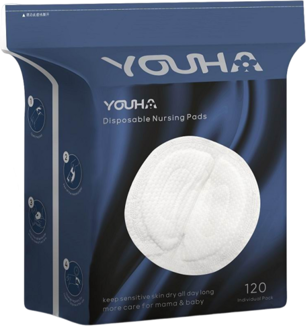 YOUHA 優合 Air 沁氧瞬吸防溢乳墊, 120片, 1包
