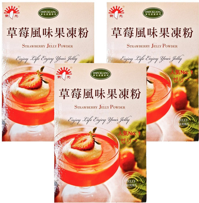 新光洋菜 草莓果凍粉, 100g, 3盒