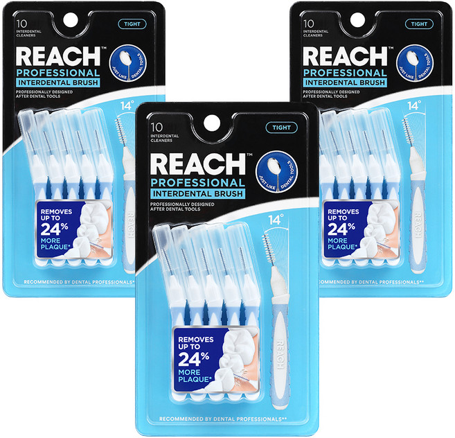 리치 와이어 치간칫솔 타이트, 10개입, 3개