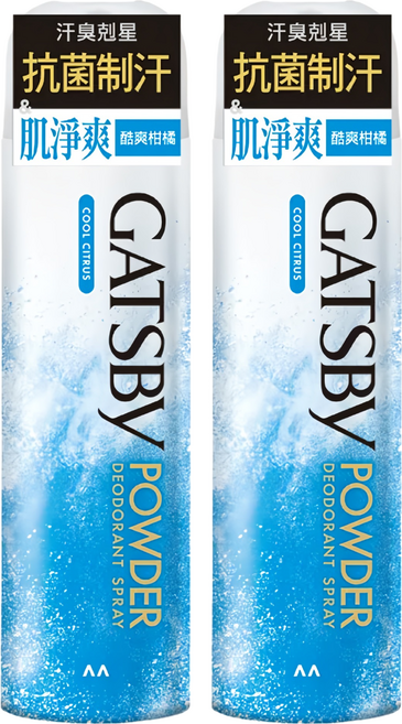 GATSBy 舒涼制汗噴霧 酷爽柑橘, 221ml, 2瓶