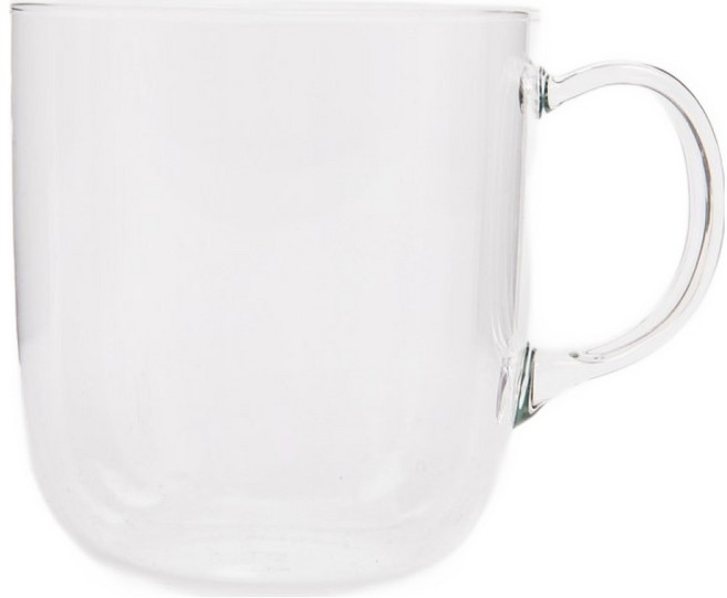 TAIWANGLASS 台灣玻璃 耐熱玻璃馬克杯 470ml, 透明色, 1個