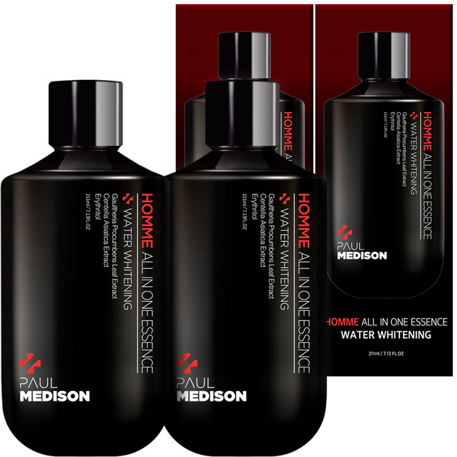 폴메디슨 옴므 워터화이트닝 스킨로션 올인원 에센스, 211ml, 2개