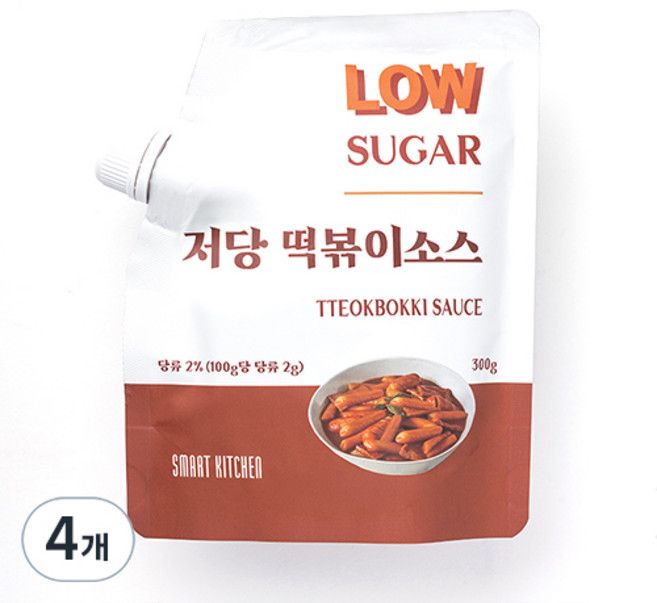 스마트키친 저당 떡볶이 소스, 4개, 300g