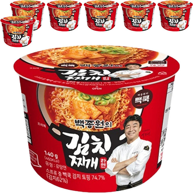 TBK 백종원의 김치찌개 라면 140g, 7개