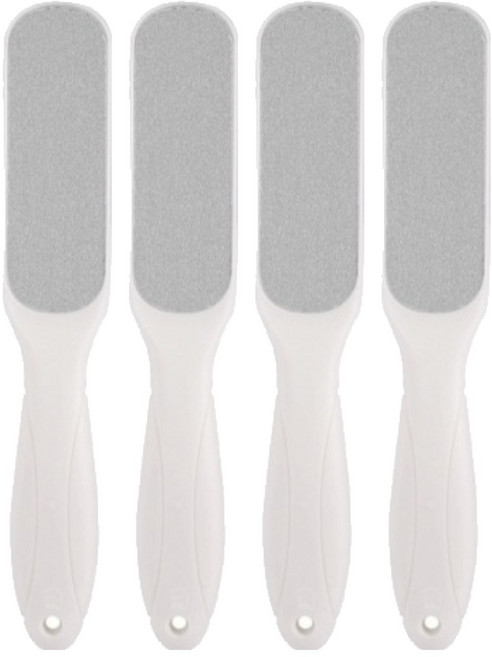 밝은리빙 풋케어 라운드 양면 발각질제거기 화이트, 1개입, 4개