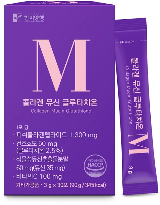 한미양행 콜라겐 뮤신 글루타치온 30p, 90g, 1개 - 쿠팡