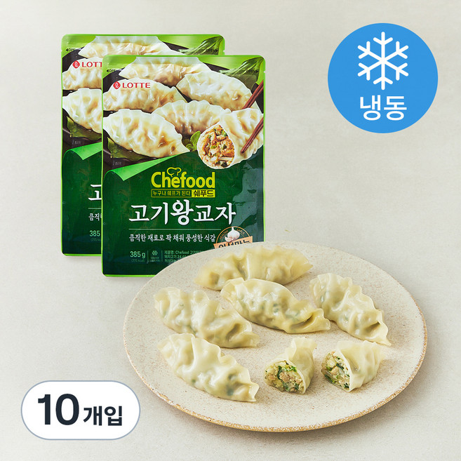 쉐푸드 고기왕교자 (냉동), 385g, 10개입