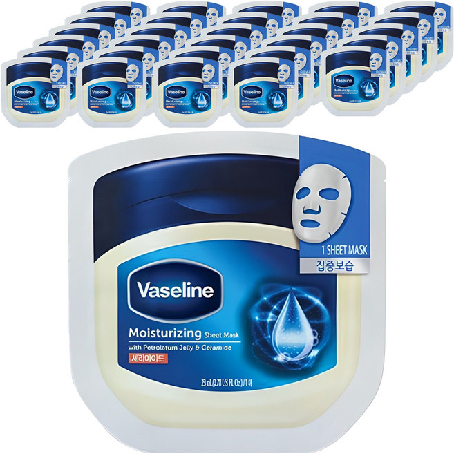 바세린 보습 시트 마스크, 1개입, 50개