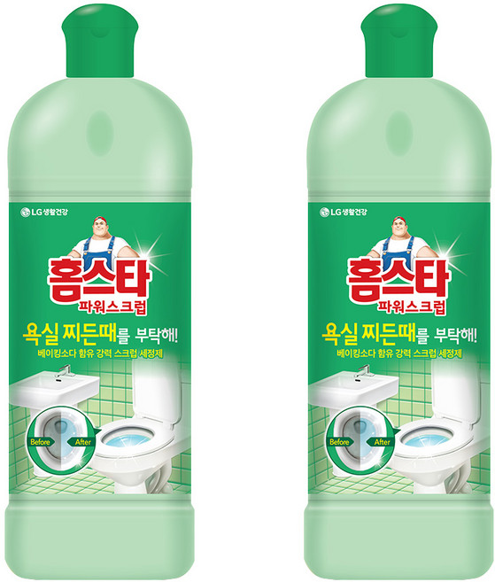 홈스타 파워스크럽 욕실용, 550ml, 2개