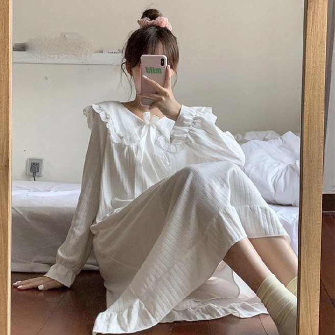 엘쏘 여성용 러블리 리본 공주 잠옷 원피스