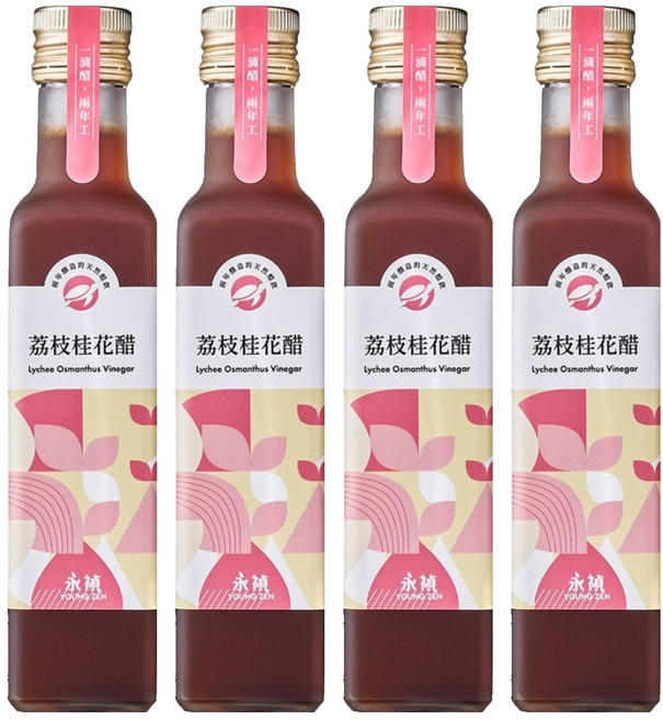 永禎 濃醇醋 荔枝桂花醋, 250ml, 4瓶