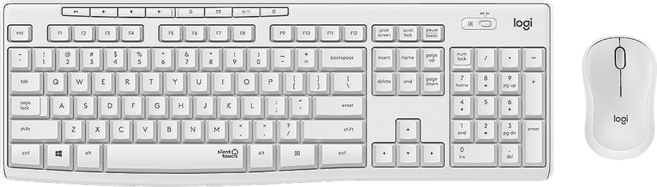 logitech 羅技 公司貨 靜音無線鍵鼠組 原廠保固, MK295, 珍珠白, 一般型
