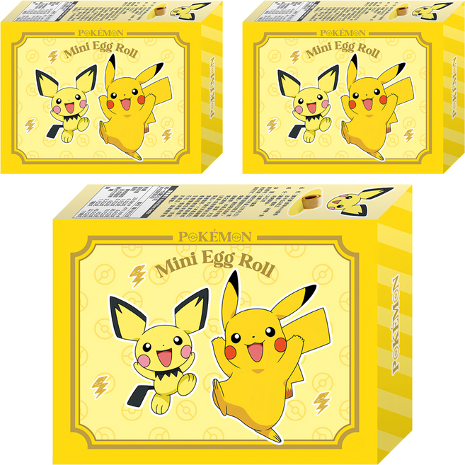 PoKeMoN 寶可夢 mini 蛋捲 皮卡丘&皮丘 SC-091, 30g, 3個