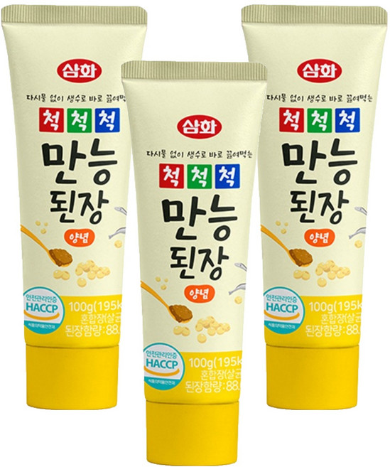 삼화식품 척척척 만능 된장 양념, 100g, 3개