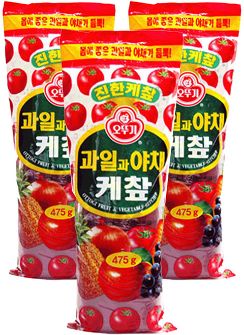 오뚜기 과일과야채케찹 475g, 3개