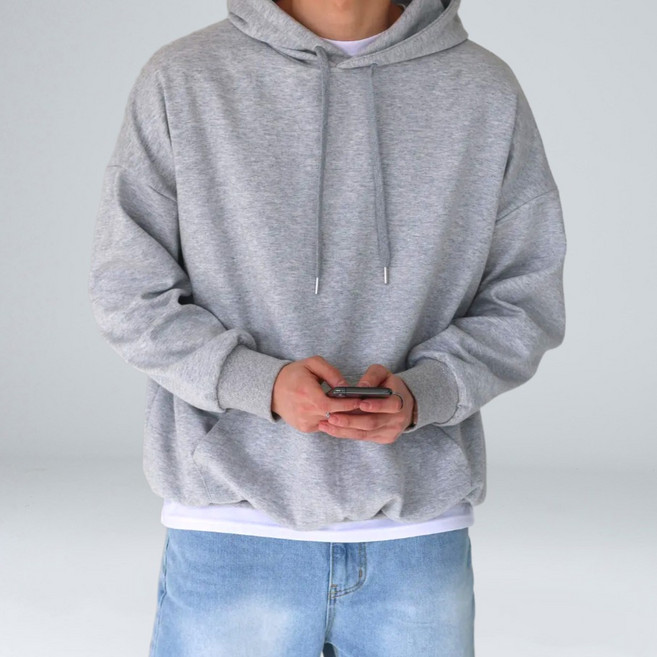 EV CLOSET 李滉FNC 男款大尺碼素色寬鬆連帽T恤 6075 1