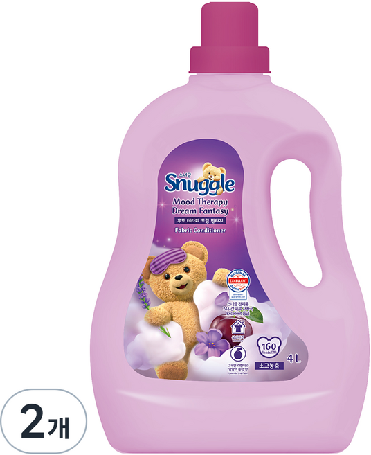 스너글 무드테라피 섬유유연제 드림 판타지, 4L, 2개