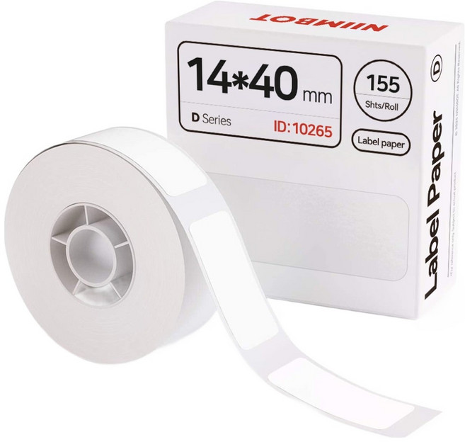 님봇 D11 / D110 전용 프린터 라벨지 화이트 14 x 40 mm, 155개, 1개