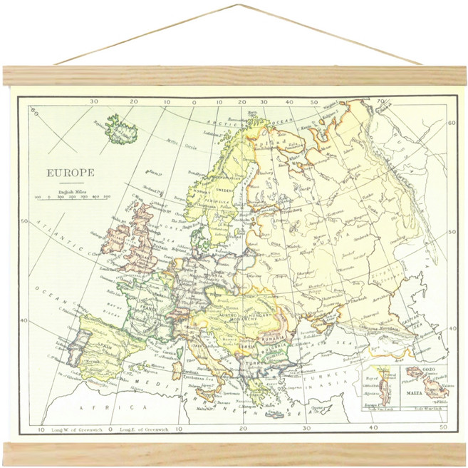 HANEE KUNNELL 壁掛式木製海報掛軸, 松木(亮色), 1個