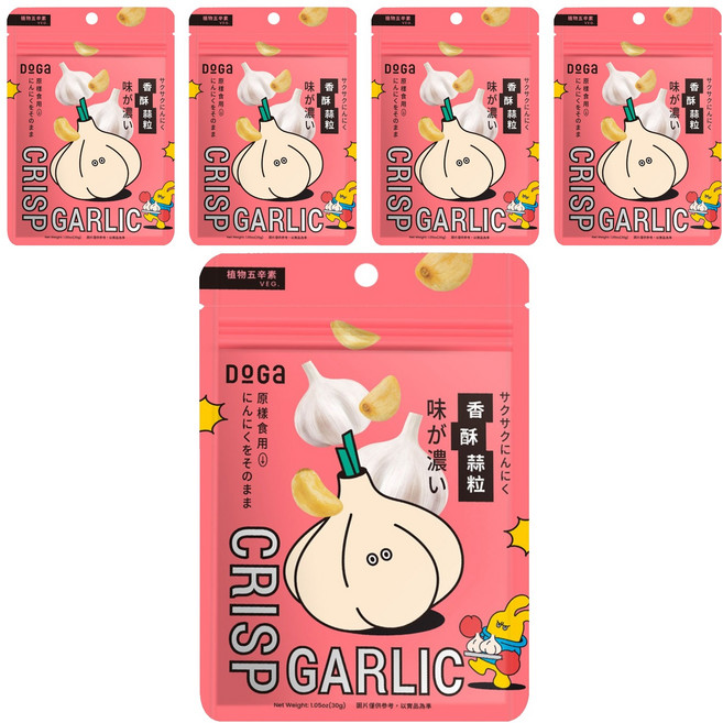 DoGa 杜甲 香酥蒜粒, 30g, 5包