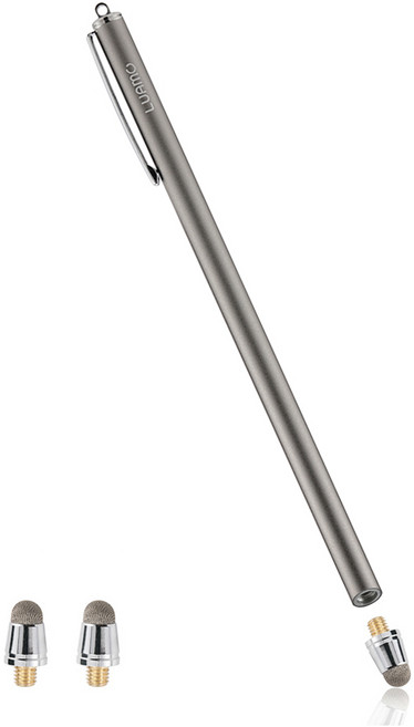 루아모 울트라슬림 태블릿 터치펜, 스페이스 그레이, 1개