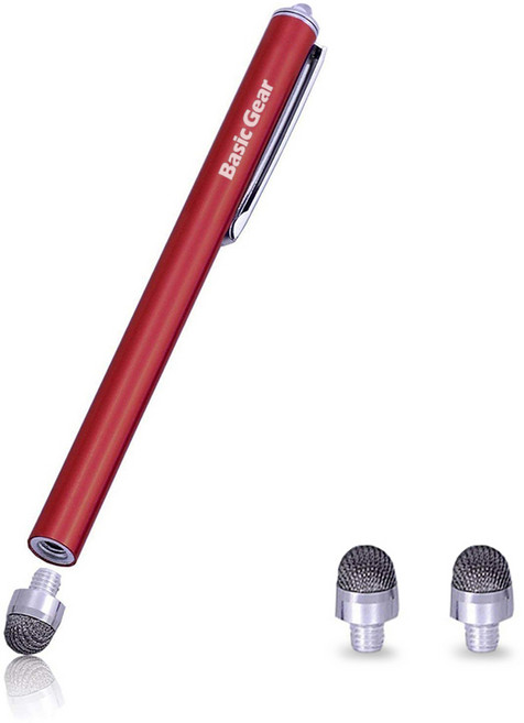 베이직기어 마이크로 터치펜, 레드, 1개