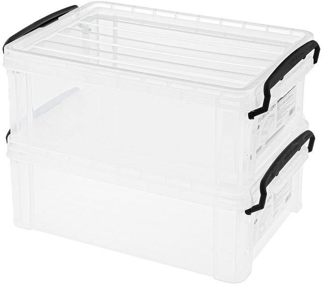 코멧 국내생산 다용도 모던 11L 수납박스, 1단, 투명