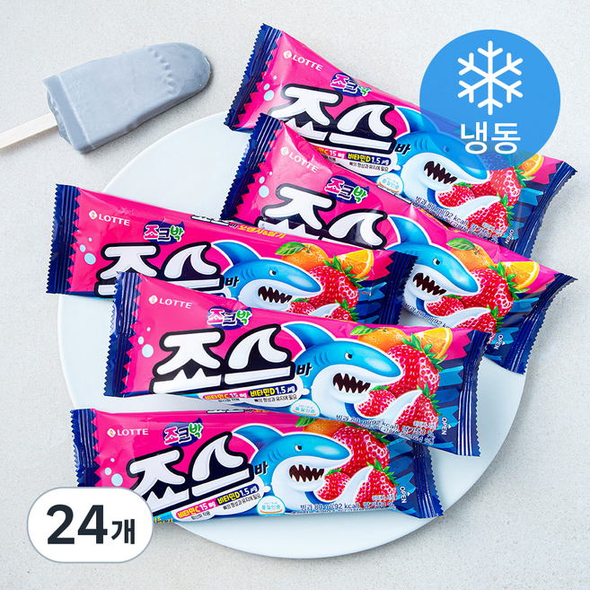 롯데웰푸드 죠스바 오렌지 딸기 (냉동), 80ml, 6개입, 4개