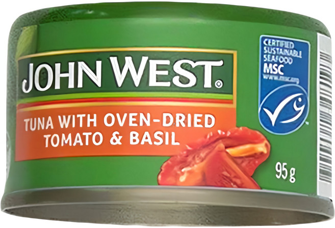 JOHN WEST 番茄羅勒鮪魚, 95g, 1罐