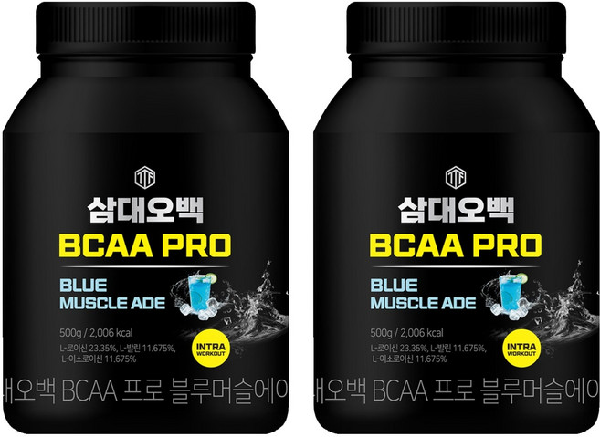 삼대오백 BCAA 프로 헬스보충제 블루머슬에이드, 15g, 2개