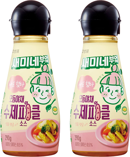 새미네부엌 모듬야채 수제피클 소스, 290g, 2개