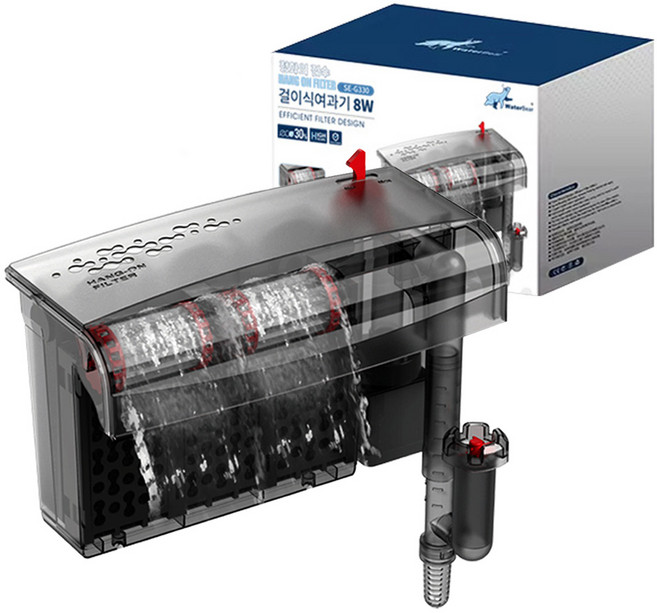 워터베어 정화의 진수 걸이식 여과기 유막제거기 일체형 SE-G330, 8W, 1개